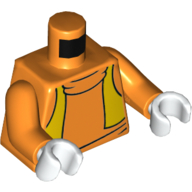 Torso Sweater with Yellow Vest Print (Goofy), Orange Arms, White Hands Orange