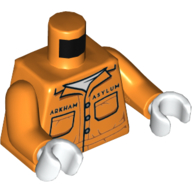Torso Prisoner Suit, "Arkham Asylum" print, Orange Arms, White Hands Orange