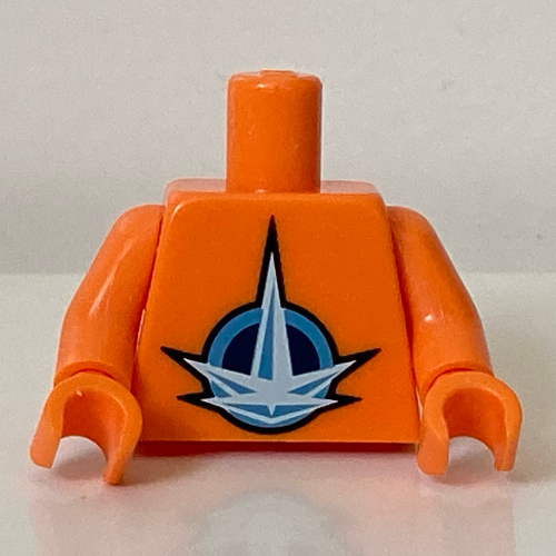 Torso LEGO Universe Nexus Astronaut Print, Orange Arms and Hands Orange