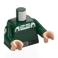 Torso, Imperial Uniform, White Front, Symbol on Arms, Black Belt, Silver Belt Buckle print, Dark Green Arms, Light Nougat Hands Dunkelgrün