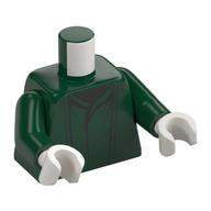 Torso, Dark Green Robe print, Dark Green Arms, White Hands Dark Green
