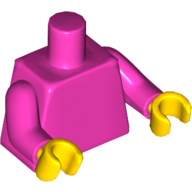 Torso, Dark Pink Arms, Yellow Hands [Plain] in 