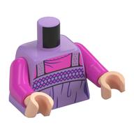 Torso, Medium Lavender Dress, Dark Purple Decorations, Dark Pink Shirt print, Dark Pink Arms, Light Nougat Hands Medium Lavender