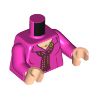 Torso, Jacket, Red Scarf, Gold Broche, Necklace print, Dark Pink Arms, Light Nougat Hands Dark Pink
