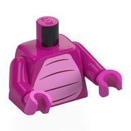 Torso, Bright Pink Dragon Belly print, Magenta Arms, Dark Pink Hands Magenta