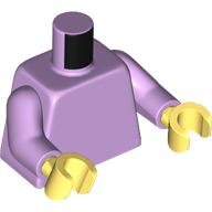 Torso, Lavender Arms, Bright Light Yellow Hands [PLAIN] Lavendel