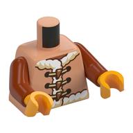 Torso, Coat, Thick White Fur, Tan Laces, Dark Orange Buttons print, Dark Orange Arms, Bright Light Orange Hands Nougat