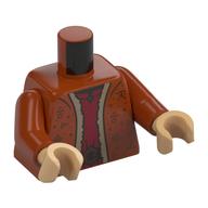 Torso, Jacket, Dark Tan Fur, Dark Red Shirt, Belt print, Dark Orange Arms, Warm Tan Hands Dunkelorange