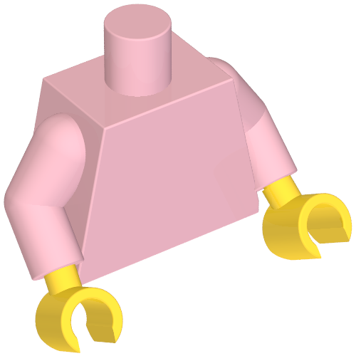 Torso, Bright Pink Arms, Yellow Hands [Plain] Bright Pink