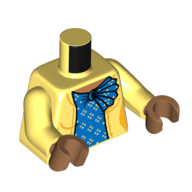 Torso, Jacket, Blue Shirt with Knot print, Bright Light Yellow Arms, Medium Nougat Hands Bright Light Yellow