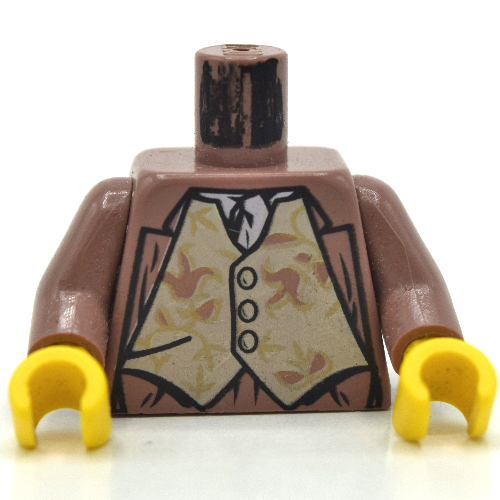 Torso Jacket, Open over Tan Vest Print (Gilderoy Lockhart), Sand Red Arms, Yellow Hands Sand Red