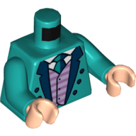 Torso Jacket, Dark Blue Collar, Medium Lavender Shirt, Dark Turquoise Tie print, Dark Turquoise Arms, Light Nougat Hands Dunkeltürkis