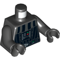 Torso Darth Vader Death Star Print, Chrome Black Arms and Hands Chrome Black