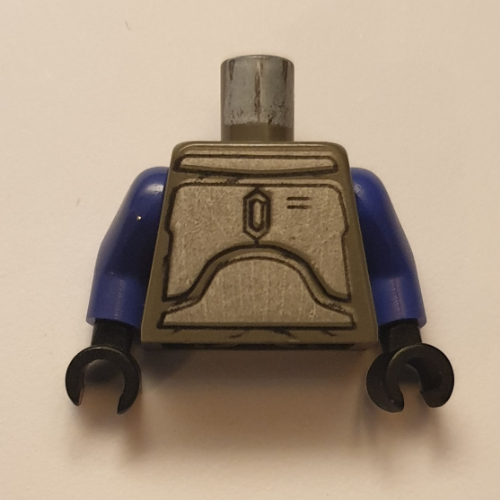 Torso Armor, Silver Plates Print (Jango Fett), Violet Arms, Black Hands Dunkelgrau