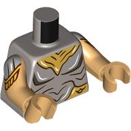 Torso, Gold Armour print, Warm Tan Arms and Hands Mattsilber