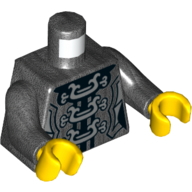 Torso Armor, Silver Buckles Print, Pearl Titanium Arms, Yellow Hands Pearl Titanium
