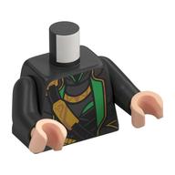 Torso Jacket, Black and Gold Strap, Green and Gold Trim print, Pearl Titanium Arms, Light Nougat Hands Pearl Titanium