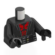 Torso, Black Jedi Robes, Belt with Silver Details, Red Tattoos print, Pearl Titanium Arms, Black Hands Pearl Titanium