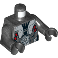 Torso Armor with Silver and Red Print (M-OC Hunter Droid), Pearl Titanium Arms, Black Hands Perltitan