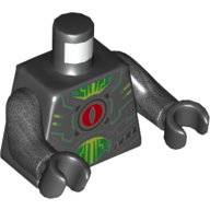 Torso Armor, Red Eye, Circuitry Print (InfectoByter), Pearl Titanium Arms, Black Hands Black