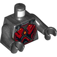 Torso Armor, Dark Red Chestplate print (Gar Saxon), Pearl Titanium Arms, Black Hands Pearl Titanium