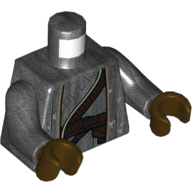Torso Robe, Belts, Dirt Stains Print, Pearl Titanium Arms, Dark Brown Hands Perltitan