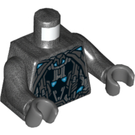 Torso Armor Robot with Blue and Light Bluish Gray Print, Pearl Titanium Arms, Dark Bluish Gray Hands Perltitan