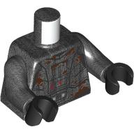 Torso, Armor / Droid Paneling with Rust Stain print, Pearl Titanium Arms and Hands Perltitan
