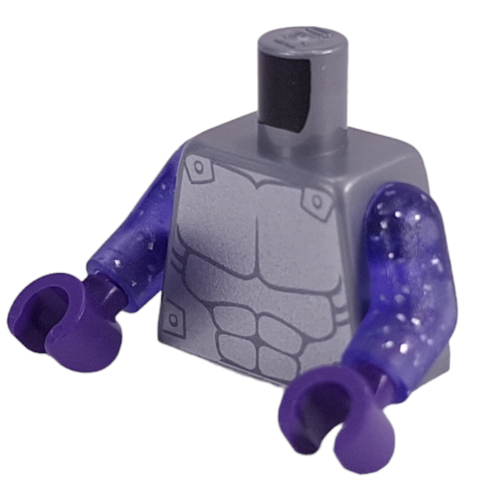 Torso Armor, Silver Chest Plate print, Glitter Trans-Purple Arms, Dark Purple Hands Mattsilber