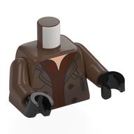 Torso, Trench Coat, Reddish Brown Vest, Light Nougat Chest print, Umber Brown Arms, Black Hands Umber Brown