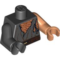 Torso, Odd Arms and Hands, Robe, Torn Print, Left Nougat Arm and Hand, Right Black Arm and Hand Schwarz