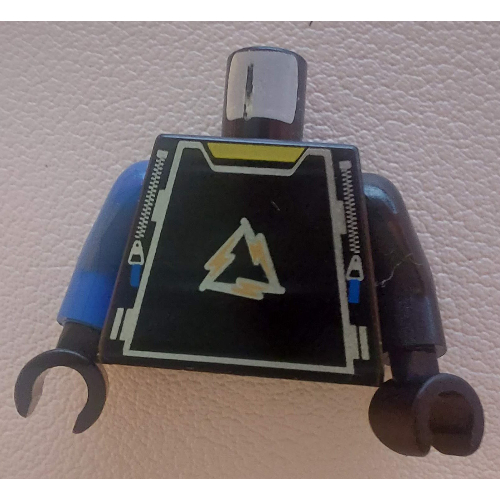 Torso, Odd Arms, Alpha Team Arctic Logo, Zippers and Blue Tabs Print, Left Black Arm, Right Blue Arm, Black Hands Schwarz