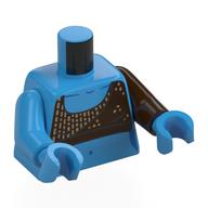 Torso, Odd Arms, Dark Brown Top, Silver Decorations print, Left Dark Brown Arm, Right Dark Azure Arm, Dark Azure Hands Dunkelazur
