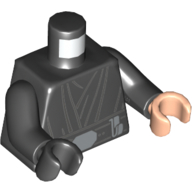 Torso, Odd Hands, Robe, Silver Belt Print, Black Arms, Left Light Nougat Hand, Right Black Hand Schwarz