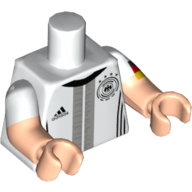 Torso, Dual Molded Arms, Adidas and DFB Logos / 'SCHWEINSTEIGER 7' Back Print, White Sleeves Pattern, Light Nougat Arms and Hands Weiß