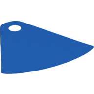 Neckwear Cape, Curved Bottom, One Top Hole Blue