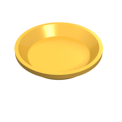 Equipment Dish / Plate Round [Kitchen Implements Kit] in Leuchtendes Hellorange