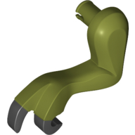 Animal Body Part, Dinosaur, Tyrannosaurus Rex Arm / Leg, Left, Small, Black Claws Print Olive Green