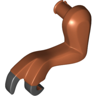 Animal Body Part, Dinosaur, Tyrannosaurus Rex Arm / Leg, Left, Small, Black Claws Print Dark Orange