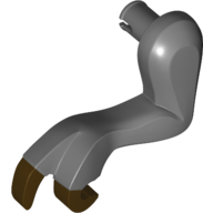 Animal Body Part, Dinosaur, Tyrannosaurus Rex Arm / Leg, Left, Small, Dark Brown Claws Print Dark Bluish Gray
