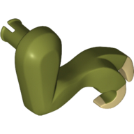 Animal Body Part, Dinosaur, Tyrannosaurus Rex Arm / Leg, Right, Small, Tan Claws Print Olivgrün