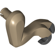 Animal Body Part, Dinosaur, Tyrannosaurus Rex Arm / Leg, Right, Small, Black Claws Print Dunkelbeige