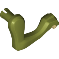 Animal Body Part, Dinosaur, Raptor Arm / Leg, Right, Tan Claws Print Olivgrün