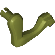 Animal Body Part, Dinosaur, Raptor / Dilophosaurus Arm / Leg, Right, Black Claws Print Olive Green
