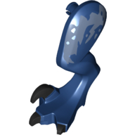 Animal Body Part, Dinosaur, Raptor Leg, Left, with Pin, Black Claws, Gray Stripes Dunkelblau