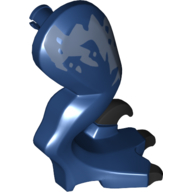 Animal Body Part, Dinosaur, Raptor Leg, Right, with Pin, Black Claws, Gray Stripes Dark Blue