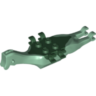 Animal Body Part, Dinosaur, Pteranodon Body, 4 Studs, 6 Clips with Dark Green Top Sandgrün