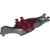 Animal Body Part, Dinosaur, Pteranodon Body, 4 Studs, 6 Clips with Dark Red Top Dunkelblaugrau