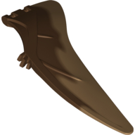 Animal Body Part, Dinosaur, Pteranodon Wing, Left with Marbled Medium Nougat Edge Pattern Reddish Brown