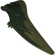 Animal Body Part, Dinosaur, Pteranodon Wing, Left with Marbled Olive Green Pattern Dark Green